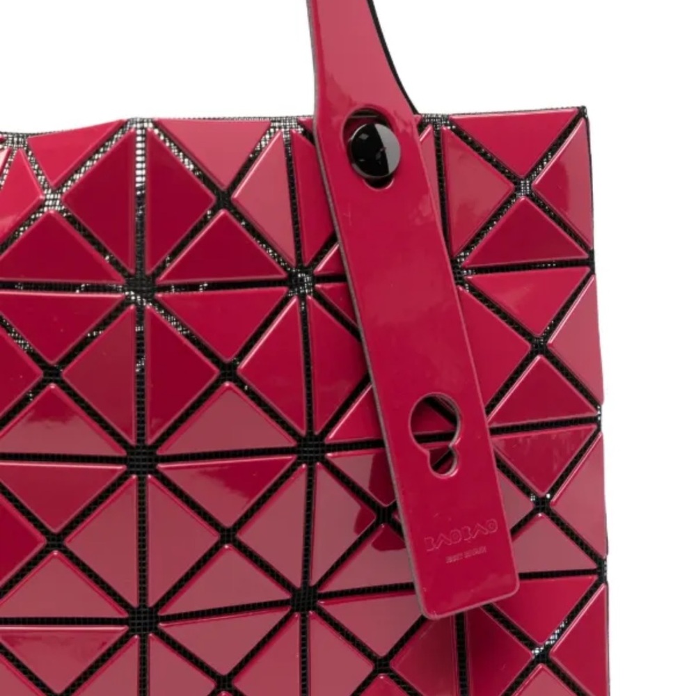 ISSEY MIYAKI BAO BAO "PRISM" AMETHYST PATENT TRIANGLES TOTE BAG - Picture 10 of 10